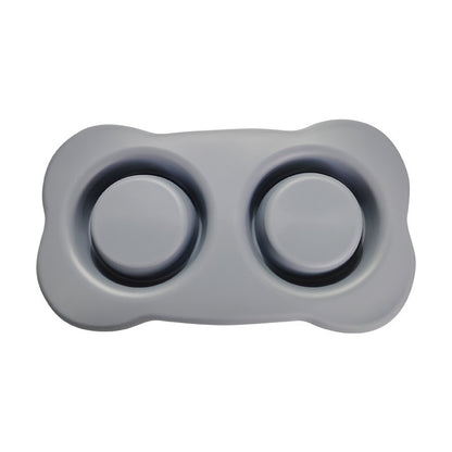 Large Silicone Pet Bowl Double Dog Bowl Stainless Steel 9d18eb7d 68a9 449a a298 64467580fbb4