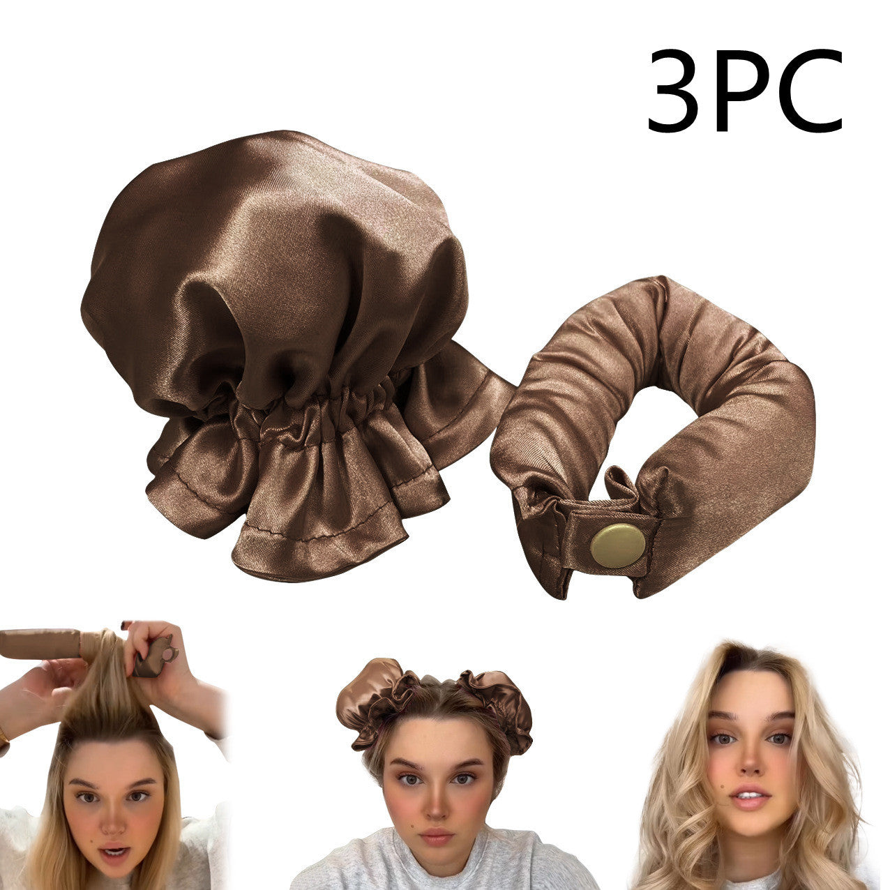 New Heatless Curl Stick With Cloth Cover Cute Ball Head Hair Curler Headband Hair Rollers Wave Form Curling Rod Hair Style To