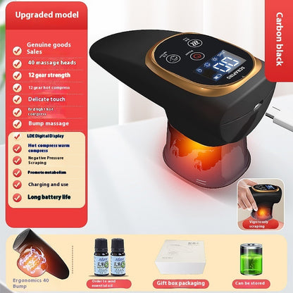 Electric Scraping EMS Micro Current Vacuum Hot Compress Walking Tank Suction Scraping Dredge Negative Pressure Cupping Device