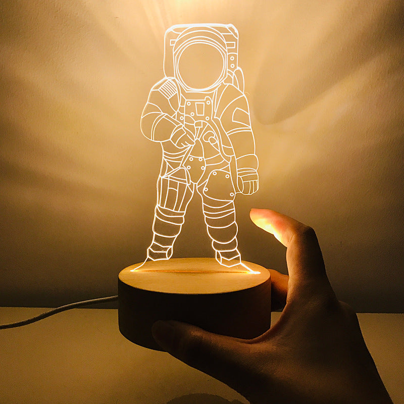 Spaceman Astronaut Small Night Lamp Children's Room Bedroom Bedside Lamp LED Charging Dimming Birthday Gift For Boy 9d3e9d04 