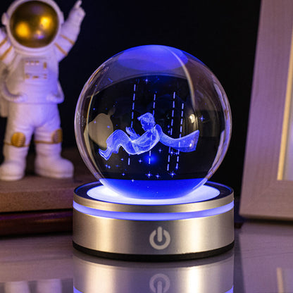 Creative 3D Inner Carving Luminous Crystal Ball Colorful Gradient Small Night Lamp Home Decorations Gifts Selection 9d429532 