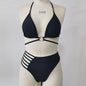 Two-piece Halter Neck Bikini Leopard Print Cutout Strap Swimsuit Set Summer Beach Womens Clothing 9d4cdb21 f01d 45bf b628 fa8