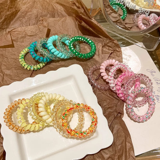 Telephone Wire Hair Ties Hair Rope Hair-binding High Elasticity Not Tight Hair 9d58e033 f2c1 4b60 bf11 e587c78dd7ce
