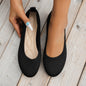 Round Toe Flats Shoes Casual Comfortable Soft Slip On Knit Mesh Shoes For Women 9d5946fb cd34 421b bc24 0ca4578ca875