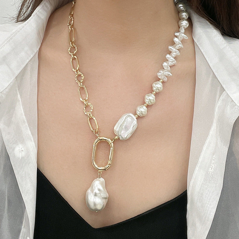 Handmade Beaded Baroque Pearl Pendant Necklace For Women 9d5f8364 df2a 4166 aca9 f3f5186b90e3