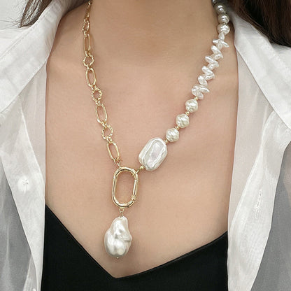 Handmade Beaded Baroque Pearl Pendant Necklace For Women 9d5f8364 df2a 4166 aca9 f3f5186b90e3