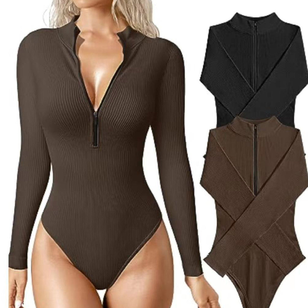 Fashion Long Sleeve Zipper Jumpsuit Seamless Slimming Shapewear For Women Romper 9d6a216e fd3a 43d0 aa86 63291ac5c78a 109a8aa