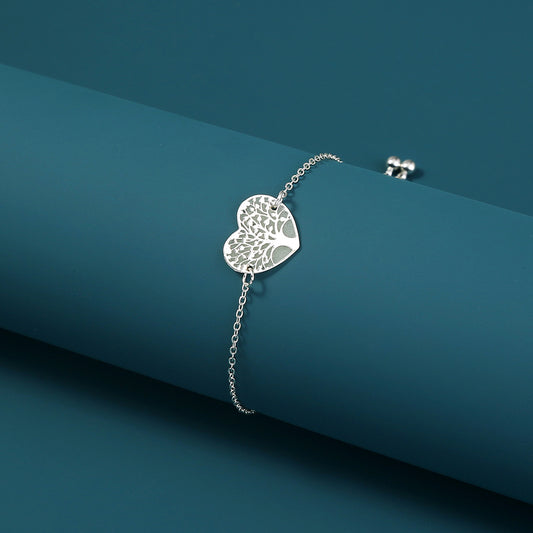 Silver copper heart tree of life dripping oil luminous bracelet 9d8d7e55 15ec 4f2e a218 2aaf0aa7f01f