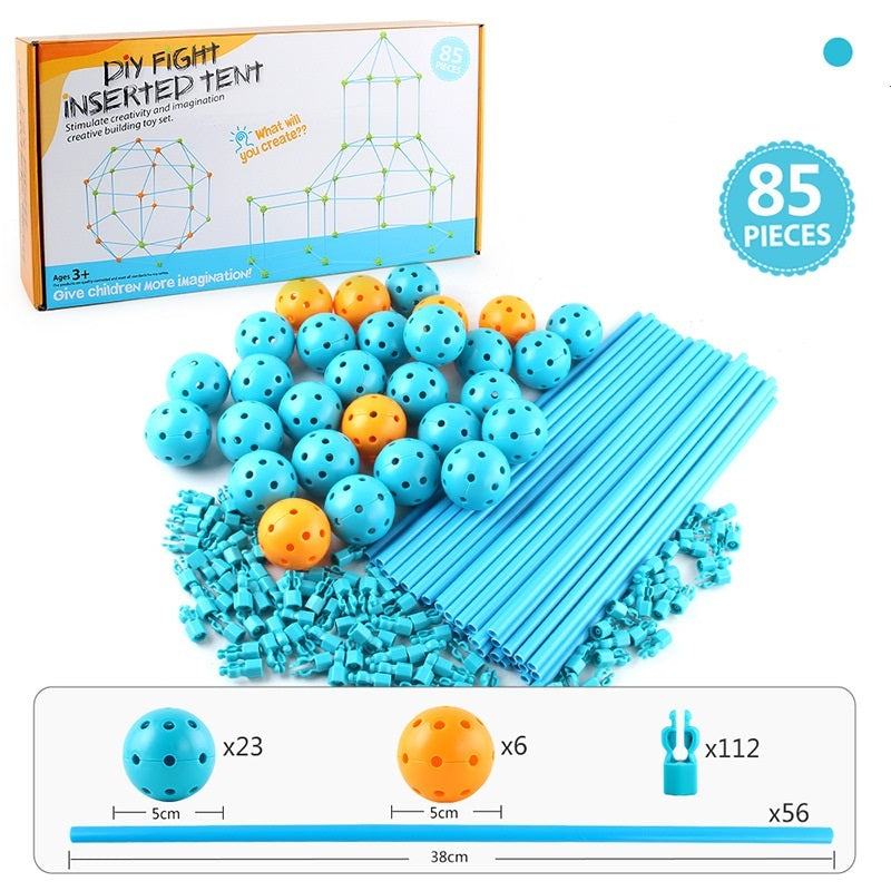 New Kids DIY 3D Construction Fort Building Castles Tents 9da010bd c164 4287 97f3 01a79d0768a8