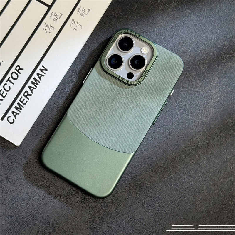Flannel Fabric Color Matching Suitable For 15Promax Phone Case Electroplating Hard Shell 9da22543 21e6 47e3 98af 342e605ec23c