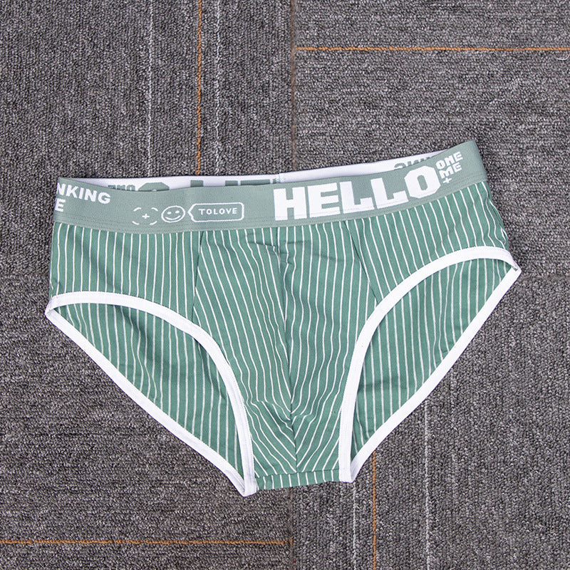 Striped Cotton Triangle Men's Briefs Low Waist Breathable Men's Underwear Briefs 9da95a60 2656 4458 b779 618335da388a