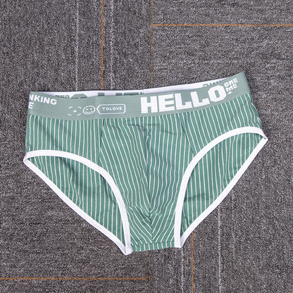 Striped Cotton Triangle Men's Briefs Low Waist Breathable Men's Underwear Briefs 9da95a60 2656 4458 b779 618335da388a