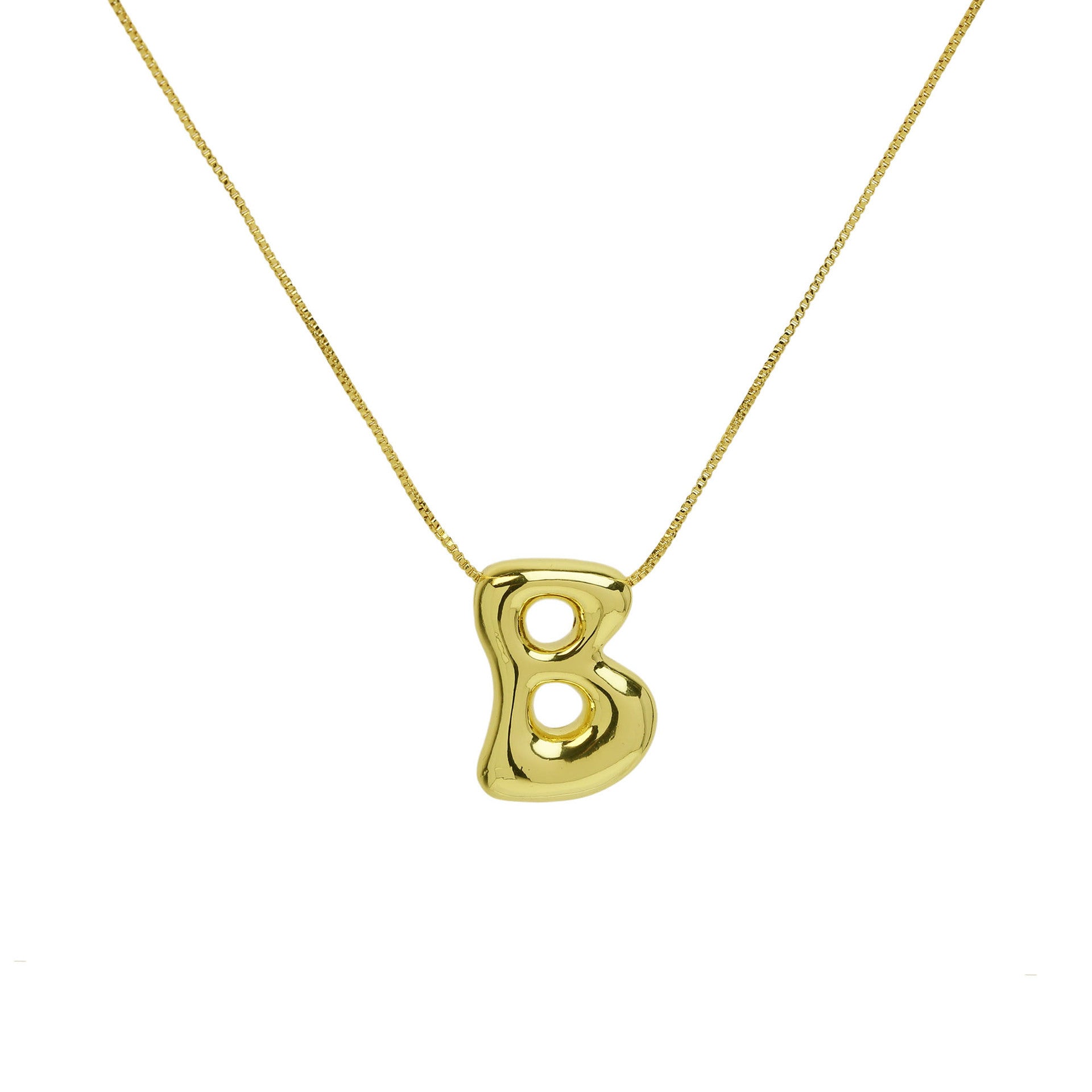 Brass Glossy Balloon English Letter Pendant Necklace 9db226ee 6d1f 4f1f adcb e5a66bc78f58