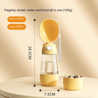 Portable Dog Water Bottle Food And Water Container For Pet Pets Feeder Bowl Outdoor Travel Drinking Bowls Water Dispenser 9dc