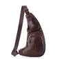 Genuine Leather Men's Crescent Chest Bag First Layer Cowhide 9def8614 2b07 4798 8105 a587374db2a8