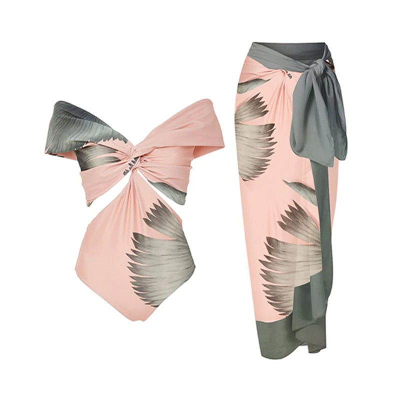 Siamese Conservative Covering Belly Thin Swimsuit French Retro One-piece Bikini 9e0d7c99 8ba7 4380 a2fa 8b1f718d56f7