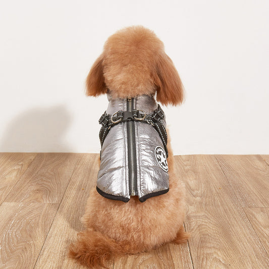 Pet Warm Dog Cotton-padded Clothes Fleece-lined Thickened Reflective Gallus 9e1d33d6 5e17 4dfc b113 a901fc7ffc56