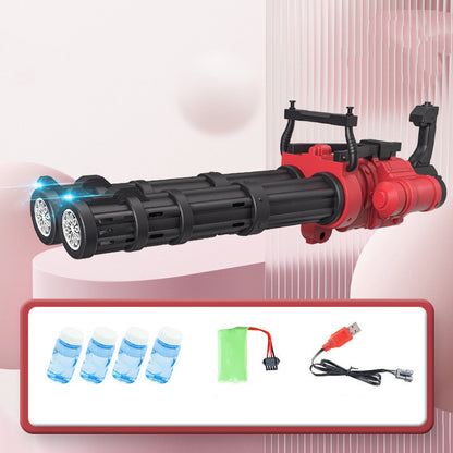 Super Big Double-Tube Bubble Gun Machine Outdoor Blowing Soap Bubble Maker Toy Automatic Water Toy For Children Birthday Part