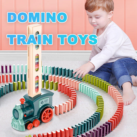 Domino Train Toys Baby Toys Car Puzzle Automatic Release Licensing Electric Building Blocks Train Toy 9e5672fb 59e9 439c b4ba