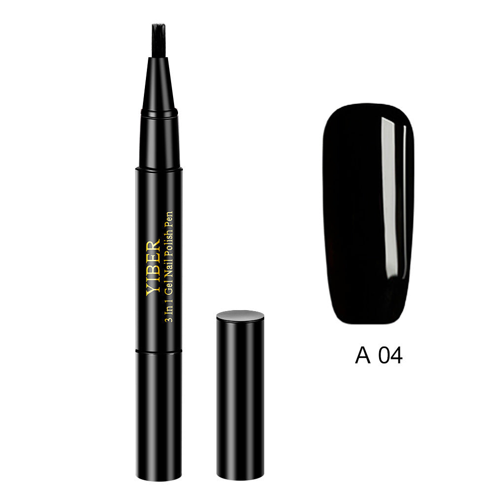 3 In 1 Gel Nail Varnish Pen Glitter One Step Nail Art Gel Polish Hybrid - HD Wireless Product #37