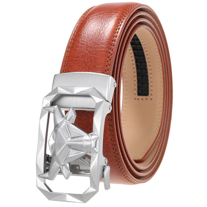 Fashion Men's Leather Belt Alloy Automatic Buckle 9e7f8893 aabf 495c b7cb e3847093805d