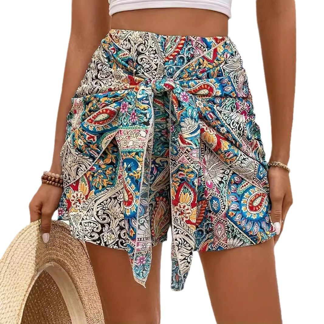Slimming Lace Up Printed Irregular Skirt For Women 9e7fd483 169b 41ec 84e1 b1c555c14425