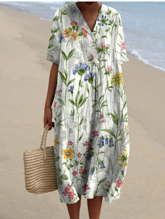 Women's Comfortable Loose Printed Long Dress 9e86bc0e 702f 4f22 9dd3 c51f6529fd88