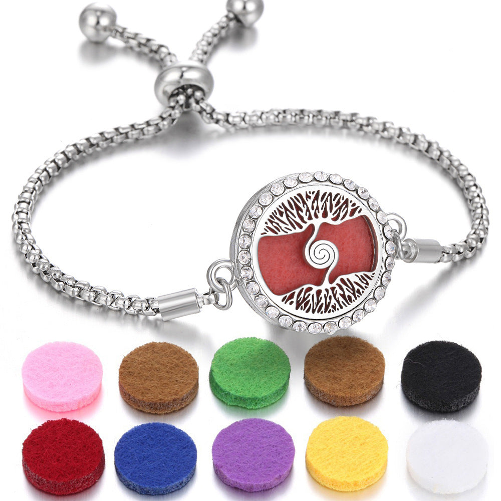 2024 New Kaleidoscope Aromatherapy Bracelet Perfume Essential Oil Diffuser Locket Bracelet Charms Women Aroma Diffuser Jewelry - HD Wireless Product #25