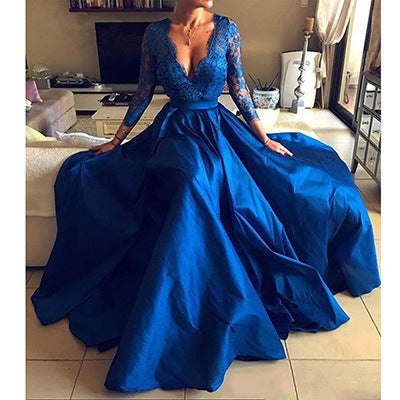 Lace V-neck Evening Dress With Large Swing Dress 9e943ceb 510e 45d1 a20e 5ddfc787c66e