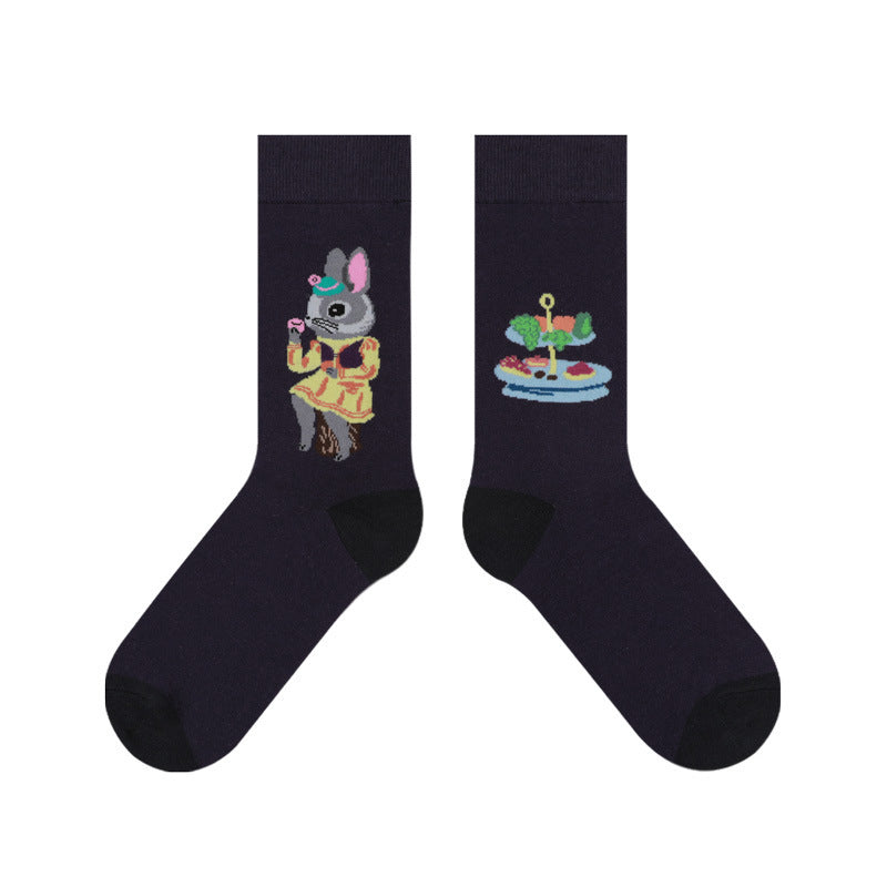 Cute Thickening Breathable Sweat Absorbing Women's Mid-calf Length Socks 9ea2f73c ba4b 4839 95b8 b75acf5ecf9d