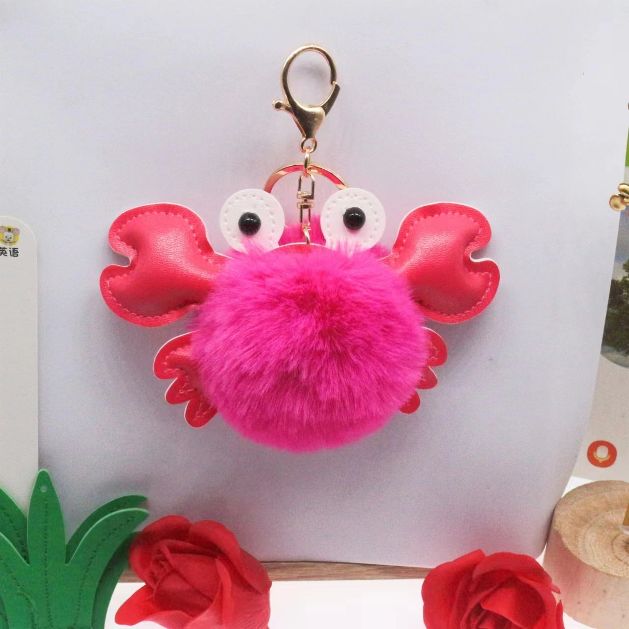 Cartoon Cute Crab Keychain Pendant 9ea3f7f1 cbee 47bd a297 d6056ffe2f5c