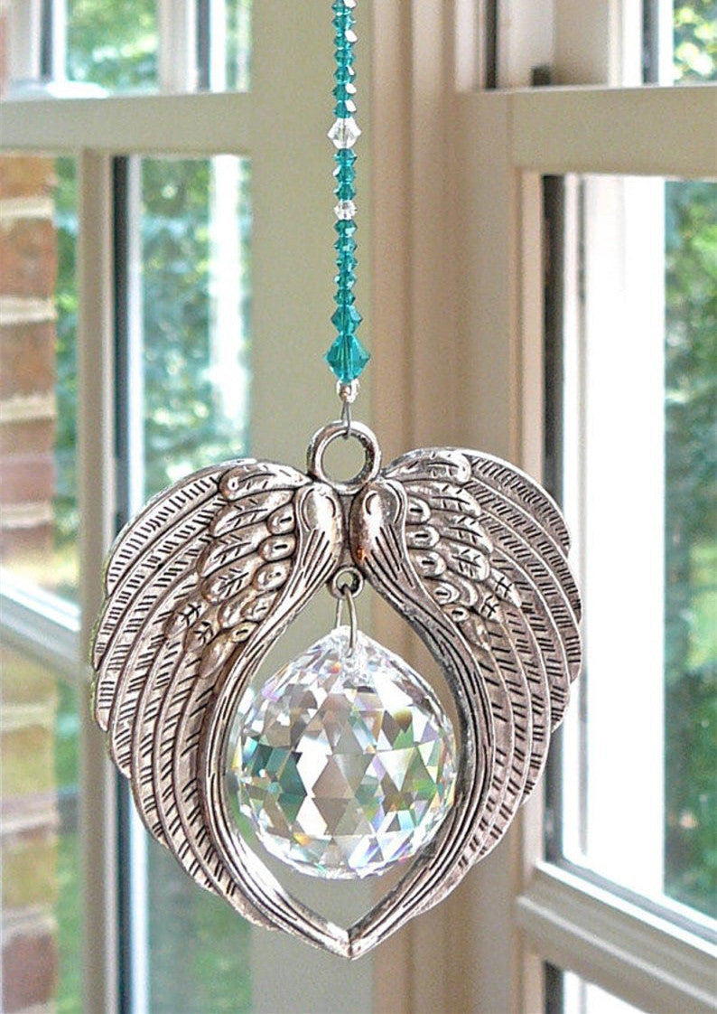 Angel Wings Metal Car Pendant Crystal Decorative Pendant 9eb1c968 a71d 44d1 8046 d319724408d0