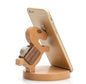 Creative  Mobile Phone Toma Back With Coin Beech Wood Lazy Phone Holder Custom Lettering - 图片 3
