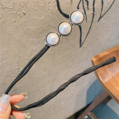 Simple Fluffy Bun Half Bun Hair Tie Elastic Lazy Flower Bud Hairpin Hair Accessories 9edb5f82 0e07 4d10 a72e 1e9d76c4e738