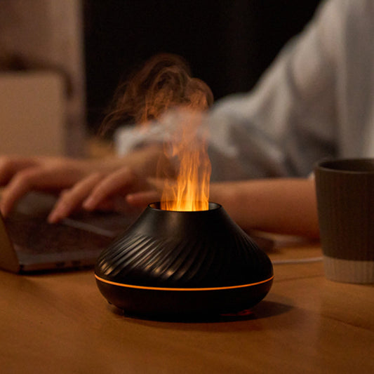Newest RGB Flame Aroma Diffuser 130Ml 3d Colorful Flame Humidifier Fire Volcano Diffuser Flame 9ee598c7 39e0 412a 9b92 3bc5bc