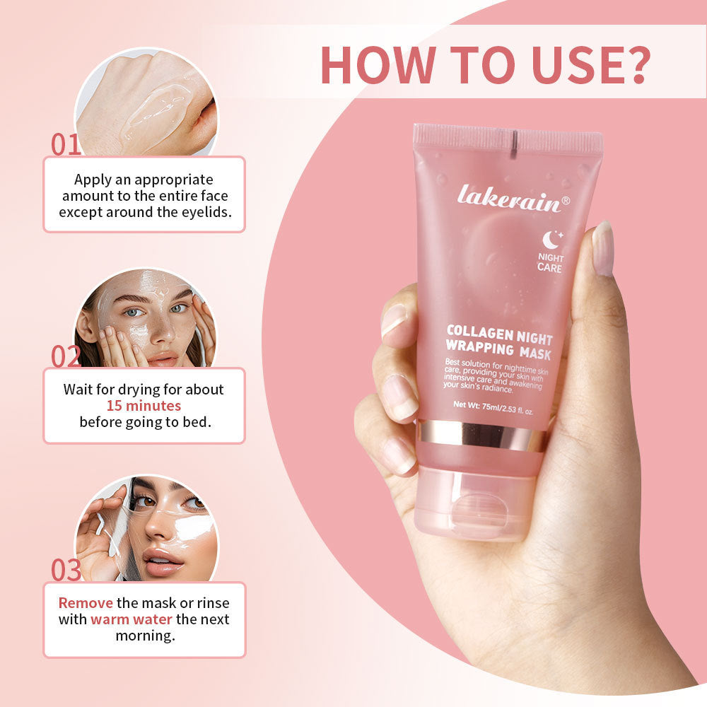 Lakerain Collagen Tear And Pull Night Cream Facial Mask Hydrating 9ef14189 ce0b 4221 b61f ca2d791c23c0