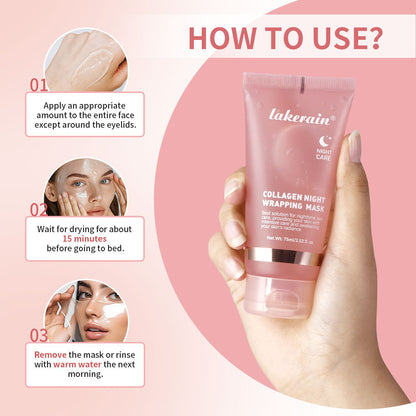 Lakerain Collagen Tear And Pull Night Cream Facial Mask Hydrating 9ef14189 ce0b 4221 b61f ca2d791c23c0