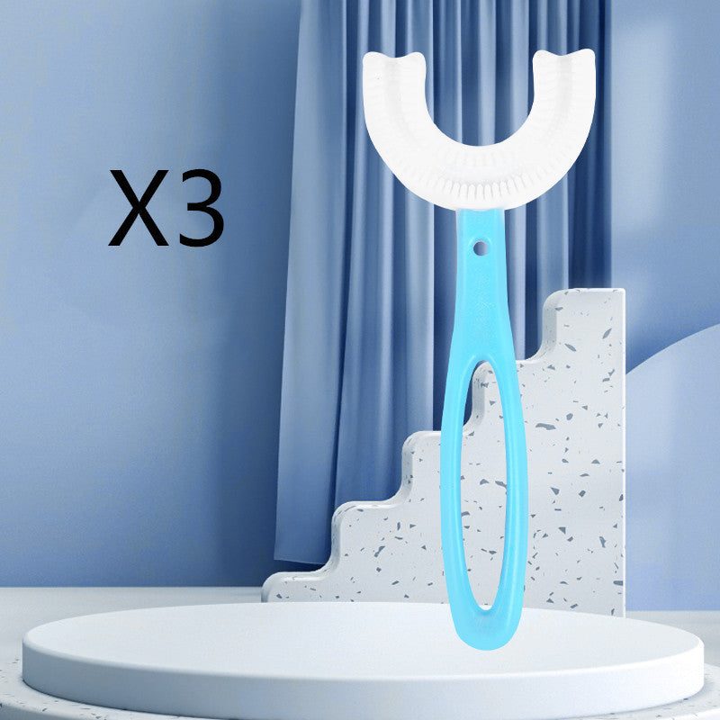 Children's U-shaped Food Grade Soft Rubber Toothbrush 9f094146 d0fc 46ea aa01 bcd89e28497e