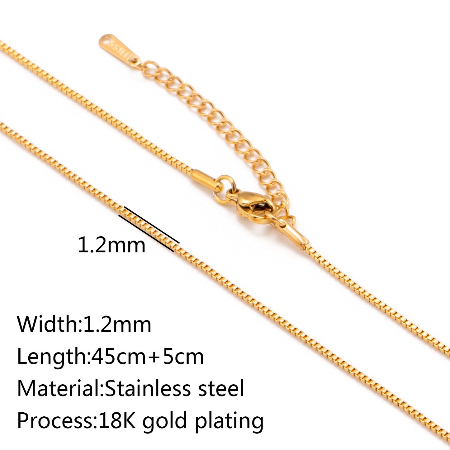 Stainless Steel Vacuum Vapor Plating 18K Gold Color Protection Lip Chain Accessories 9f17bdd1 bfc0 4330 b5db f1d451be2c09
