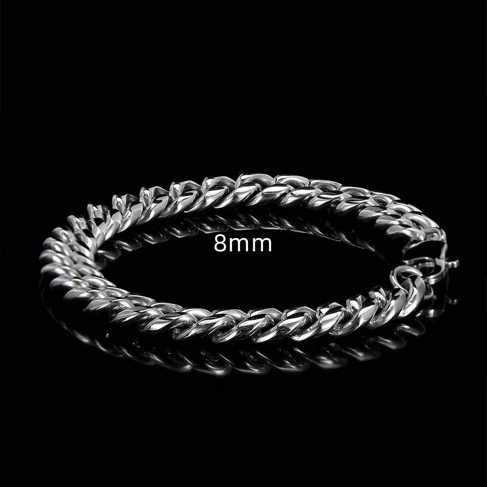 Japanese Buckle Stainless Steel Round Grinding Encrypted Cuban Bracelet 9f193ac5 29b0 4f7e 99f9 b21bd9b8213c