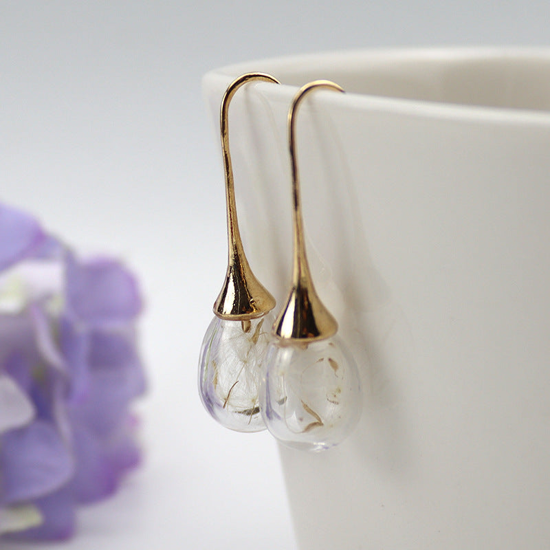 Handmade Dandelion Glass Ball Ear Hook 9f1e7ecc 12e0 48de 8e4c 9e9265169b90