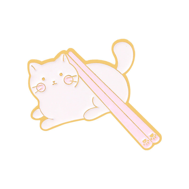 Kitty Brooch Bowl Cat Badge Golden M Badge Clothing Accessories Corsage Small Collar Pin 9f294a35 977c 4055 a715 05dbabcaf18b