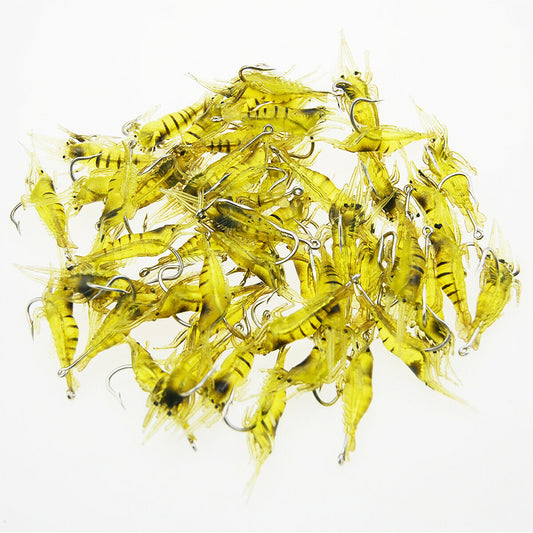 Yellow Stripe Luminous Soft Shrimp With Hook 9f302858 75ad 42c2 a388 8a1fb89c137b