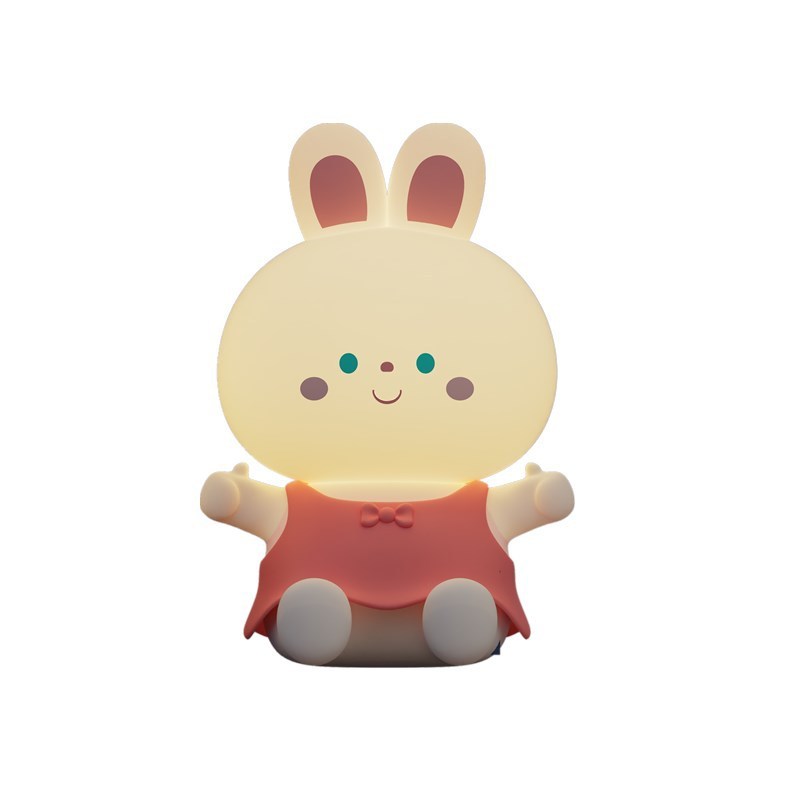 Rabbit Silicone Lamp USB Charging Dimming Timing Colorful Light Children's Birthday Gifts Led Small Night Lamp 9f47d360 ffaf 