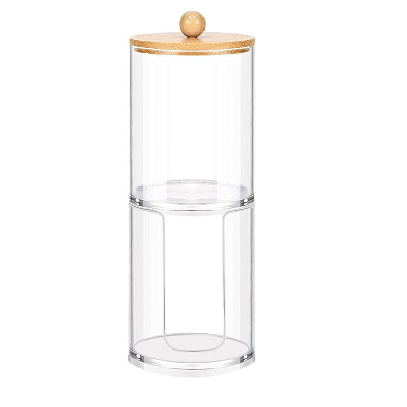 Cotton Swab Storage Box Acrylic Portable Round Container 9f50a24f 52f7 4a13 b24b 9b3fa1248940