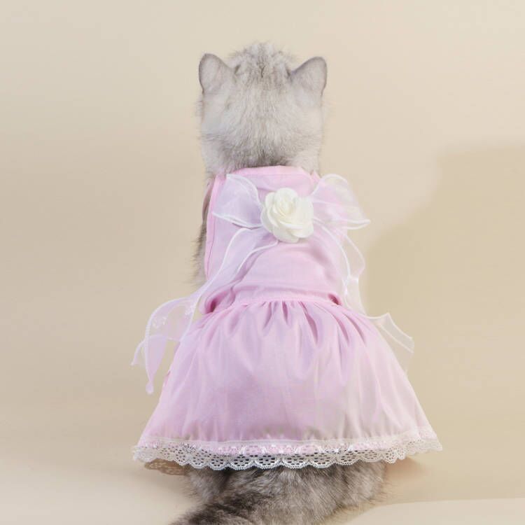 Spring And Summer Dog Clothes Cat Clothing Pet Cotton Floral Slip Dress Mesh Skirt Dress 9f576c0a e8a2 4cb0 81e7 3a7d86aea478