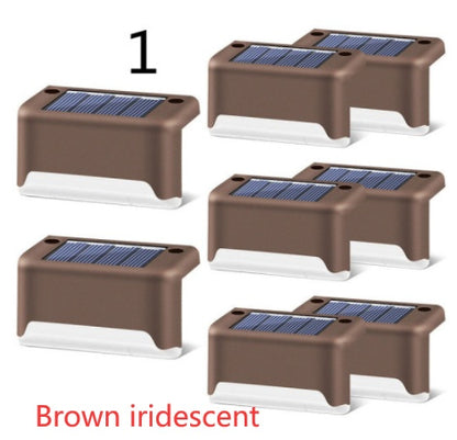 New Upgrade Waterproof LED Solar Fence Lamp Solar Deck Lights Solar Step Light Outdoor For Patio Stairs Garden Pathway Step Y