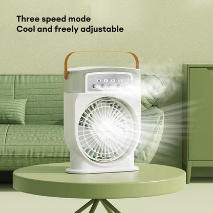 Portable USB Air Conditioner Cooling Fan With 5 Sprays 7 Color Light 600ML Water Tank Spray Mist Air Cooler Humidifiers 9f930