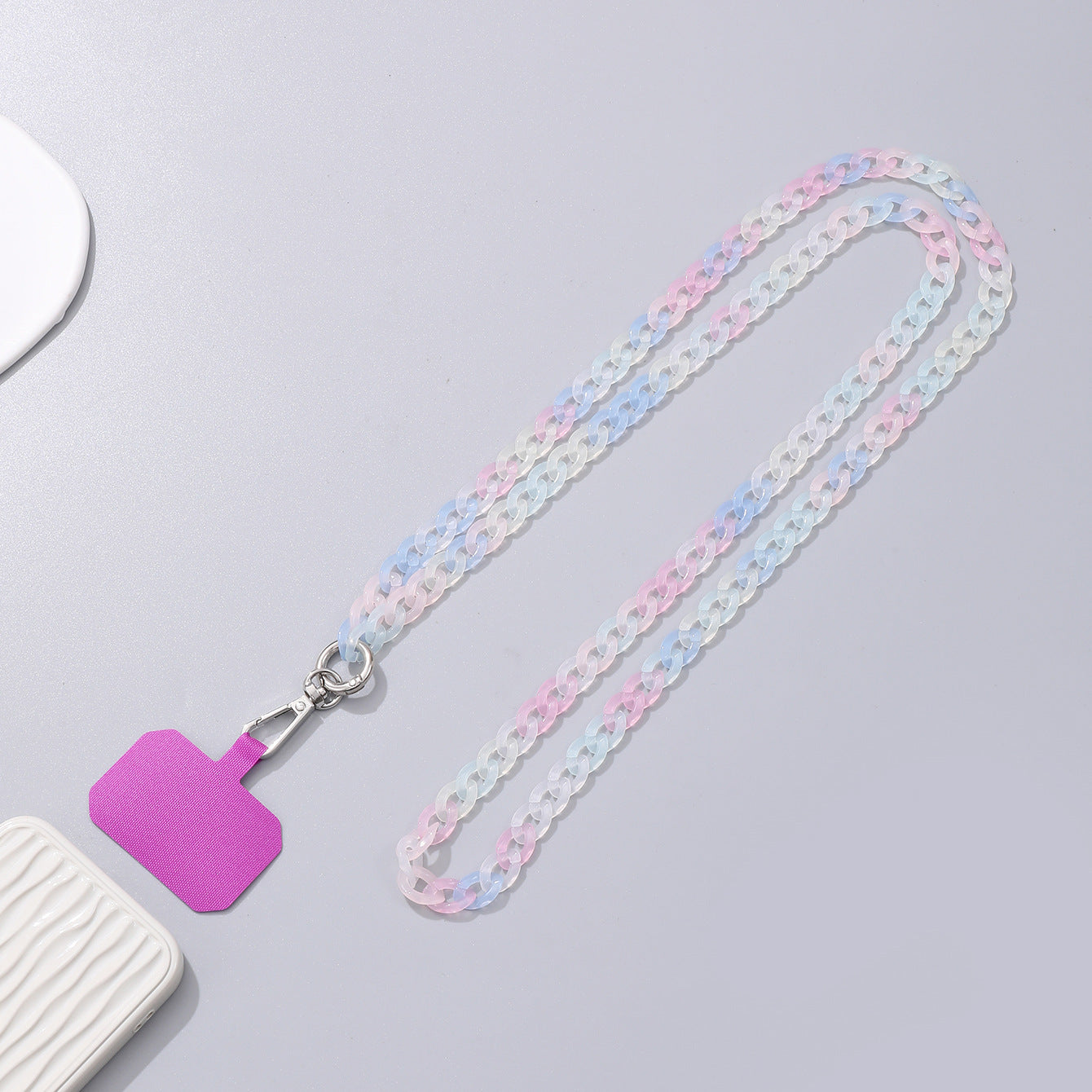Mixed Color Colored Acrylic Crossbody Chain - 图片 7