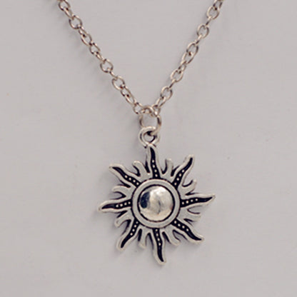 Moon Sun Short Necklace Unisex Alloy Electroplating Tattoo Pendant 9fa56a3f 7ee9 44ae a03e bedca0ad242f